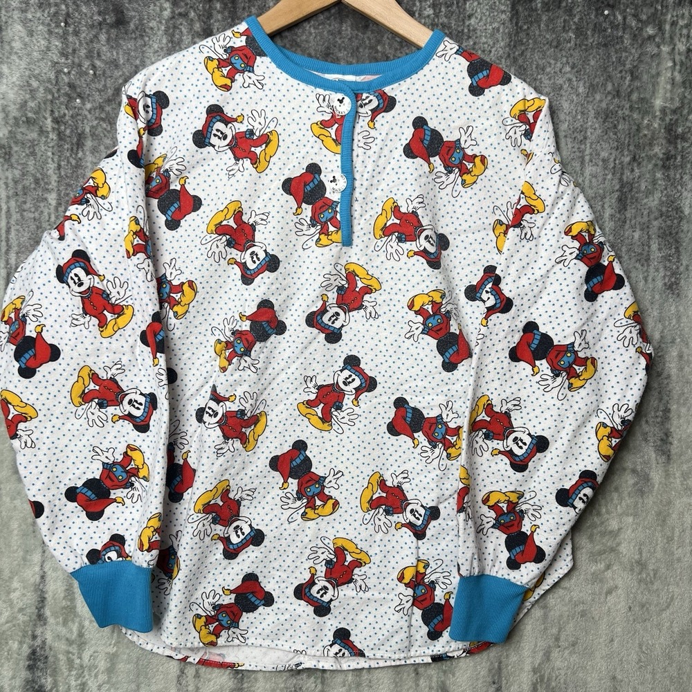Vintage Mickey & Co. Size M/L Mickey Mouse Long Sleeve Pajama Top Unisex